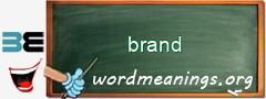 WordMeaning blackboard for brand